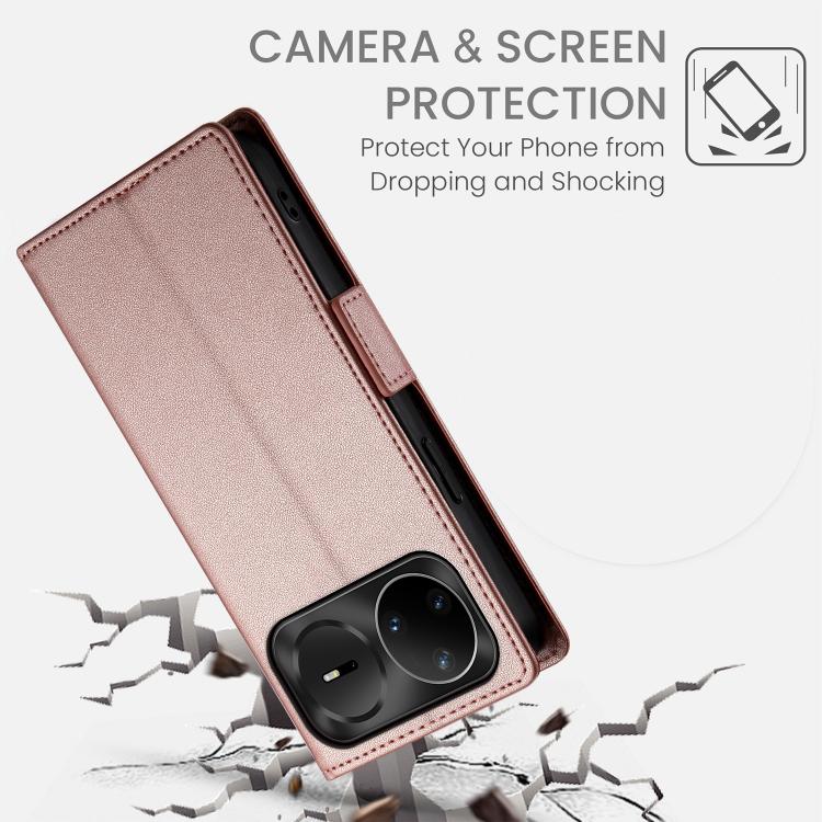 For Huawei nova 15 Pro / nova 15 Ultra Side Buckle Magnetic Frosted Leather Phone Case(Rose Gold) - Image 7