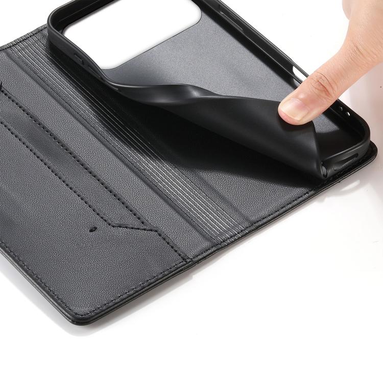 For Huawei nova 15 Pro / nova 15 Ultra Stitched Line Magnetic RFID Vegan Leather Phone Case(Black) - Image 6