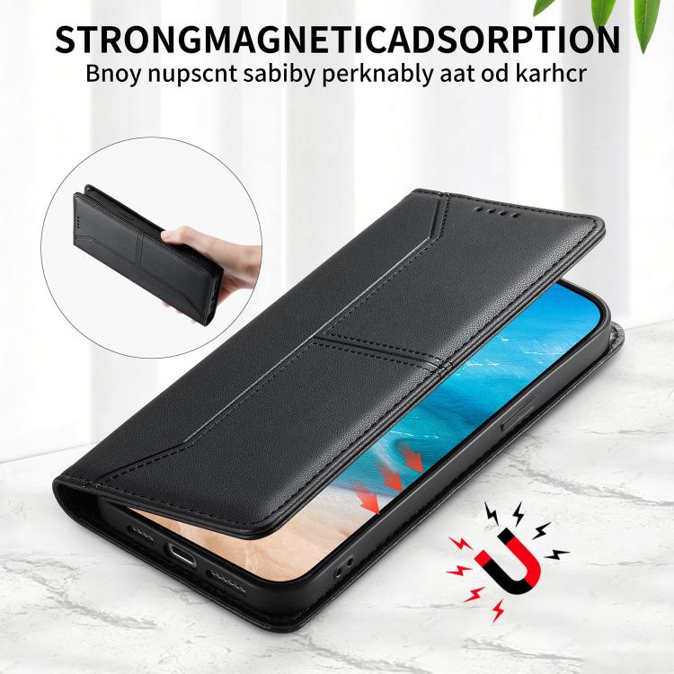For Huawei nova 15 Pro / nova 15 Ultra Stitched Line Magnetic RFID Vegan Leather Phone Case(Black) - Image 8
