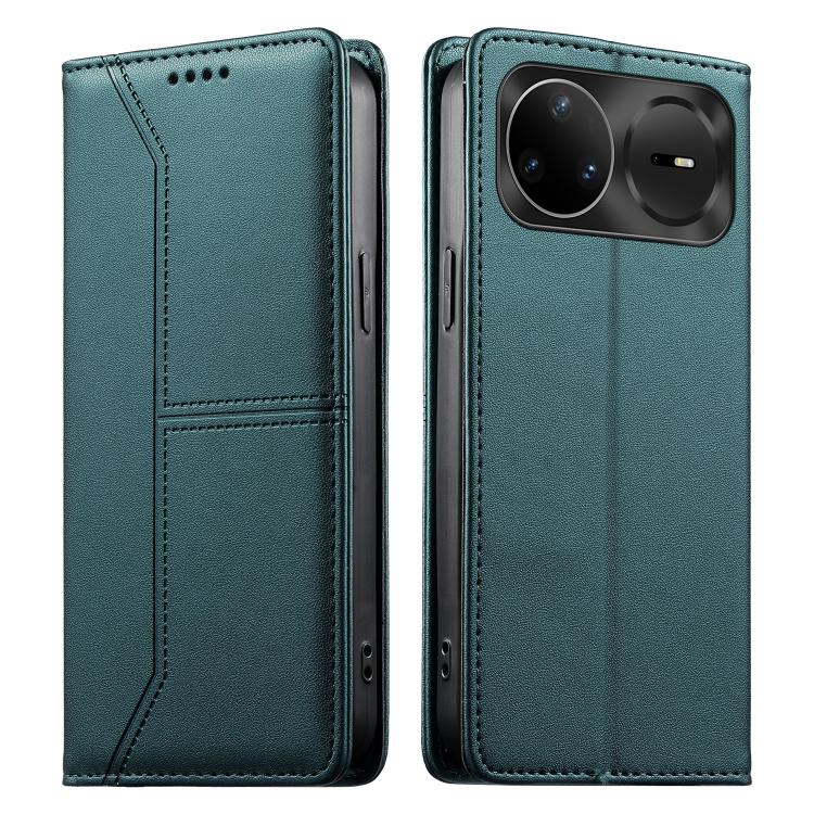 For Huawei nova 15 Pro / nova 15 Ultra Stitched Line Magnetic RFID Vegan Leather Phone Case(Green)
