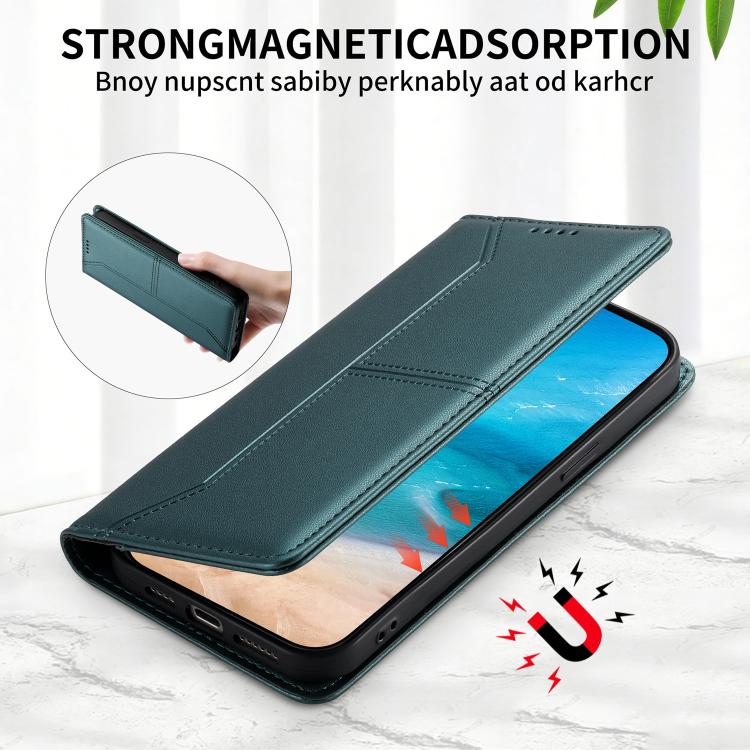 For Huawei nova 15 Pro / nova 15 Ultra Stitched Line Magnetic RFID Vegan Leather Phone Case(Green) - Image 8