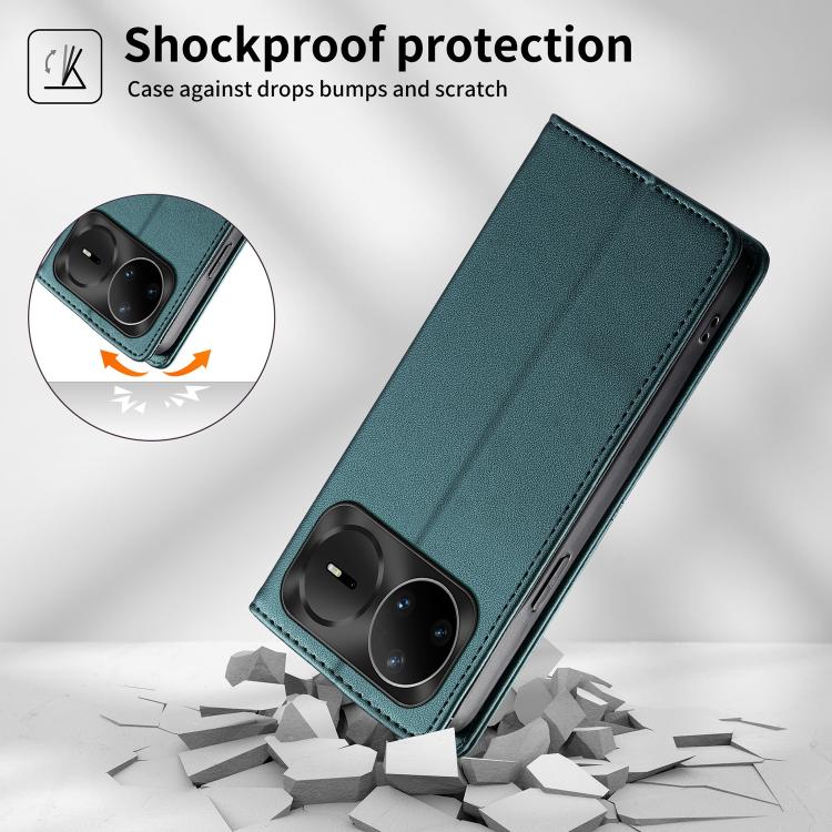 For Huawei nova 15 Pro / nova 15 Ultra Stitched Line Magnetic RFID Vegan Leather Phone Case(Green) - Image 9