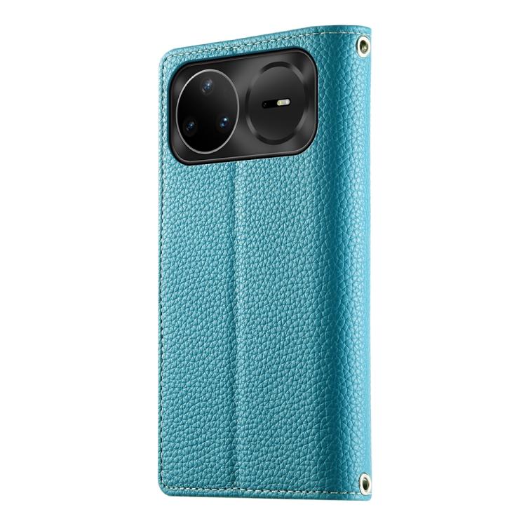 For Huawei nova 15 Pro / nova 15 Ultra Stitching Multi-card Zipper Wallet Leather Phone Case with Short Strap(Blue) - Image 3