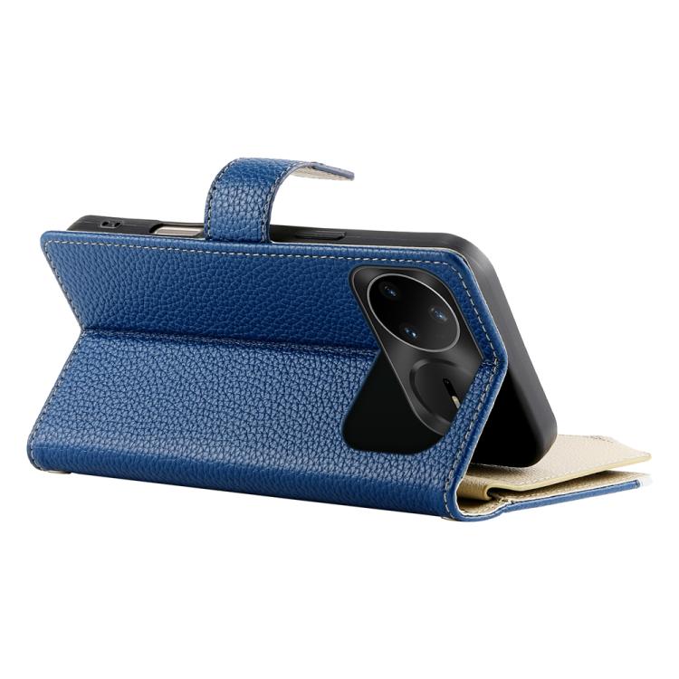 For Huawei nova 15 Pro / nova 15 Ultra Stitching Multi-card Zipper Wallet Leather Phone Case with Short Strap(Dark Blue) - Image 5