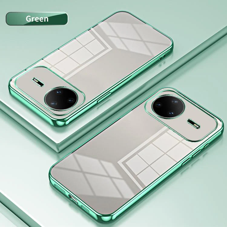 For Huawei nova 15 Pro Transparent Plating Fine Hole Phone Case(Green) - Image 2