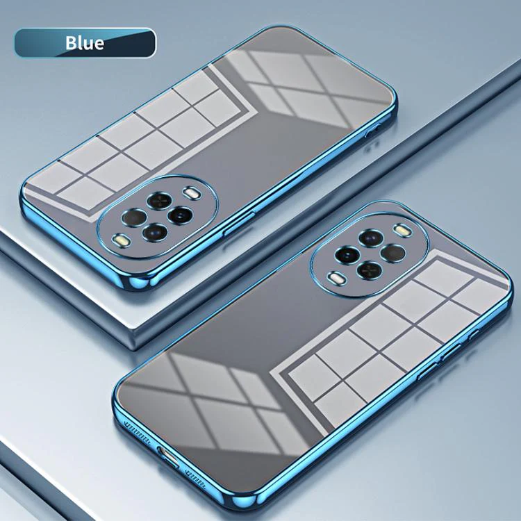 For Huawei nova 15 Transparent Plating Fine Hole Phone Case(Blue) - Image 2