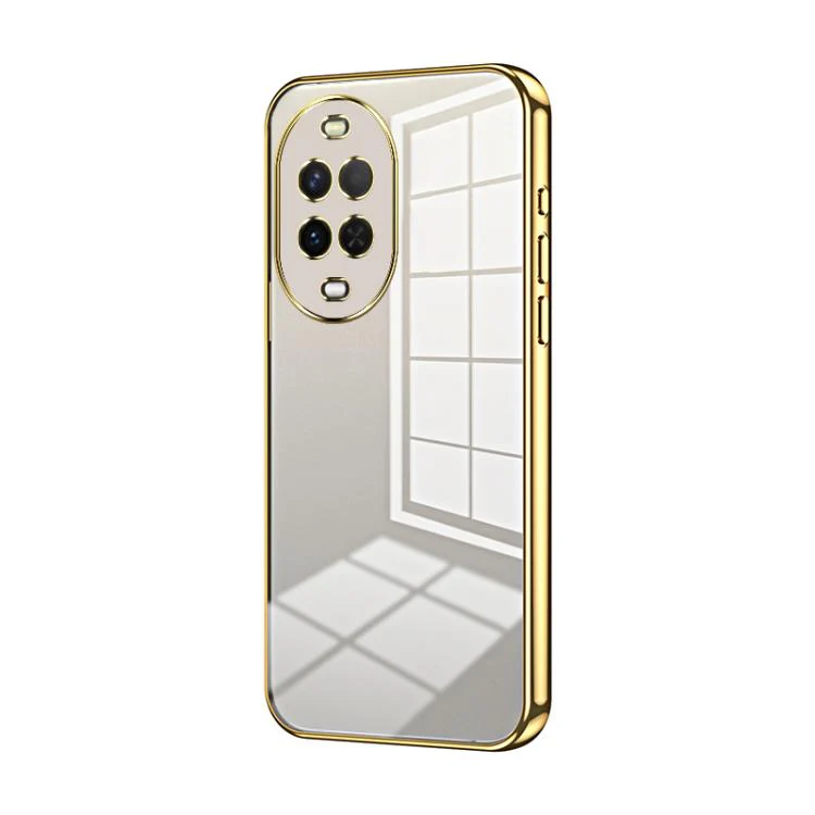 For Huawei nova 15 Transparent Plating Fine Hole Phone Case(Gold)