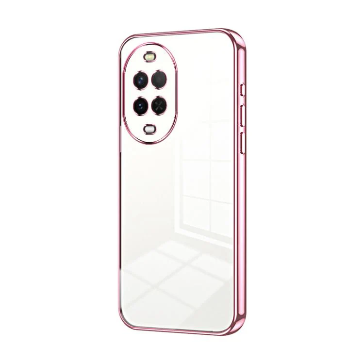For Huawei nova 15 Transparent Plating Fine Hole Phone Case(Pink)