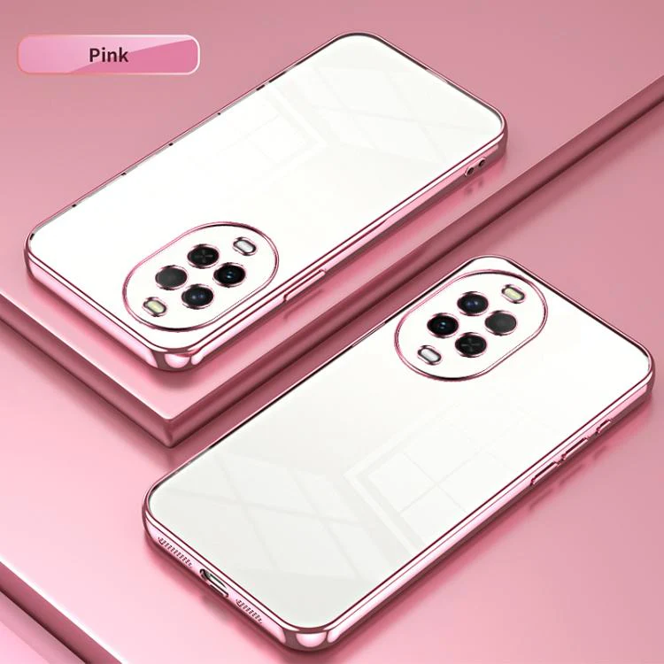 For Huawei nova 15 Transparent Plating Fine Hole Phone Case(Pink) - Image 2