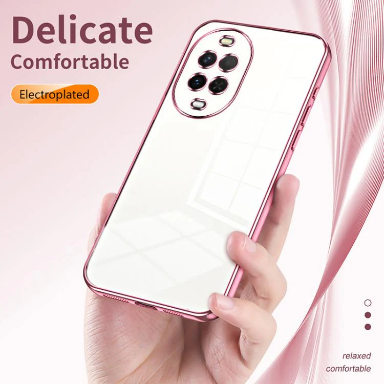 For Huawei nova 15 Transparent Plating Fine Hole Phone Case(Pink) - Image 6