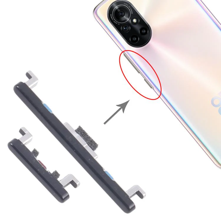 For Huawei nova 8 Pro 10pairs Original Power Button and Volume Control Button (Black) - Image 4