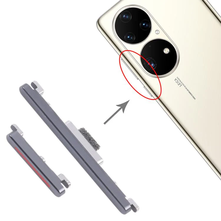 For Huawei P50 10pairs Original Power Button and Volume Control Button (Black) - Image 4