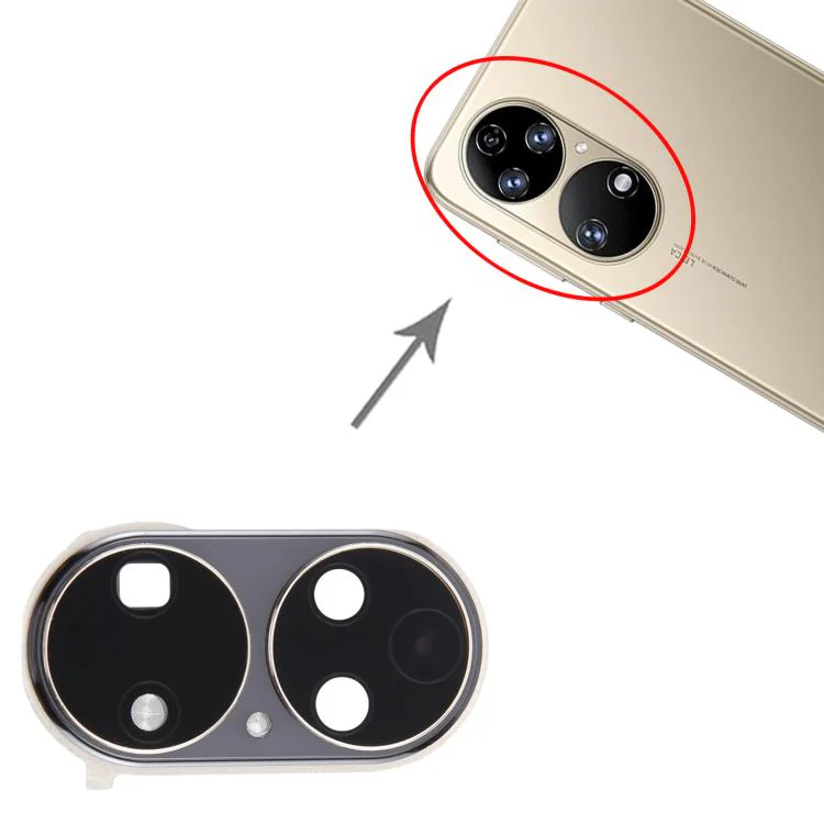 For Huawei P50 Original Camera Lens Cover (Silver) - Image 4