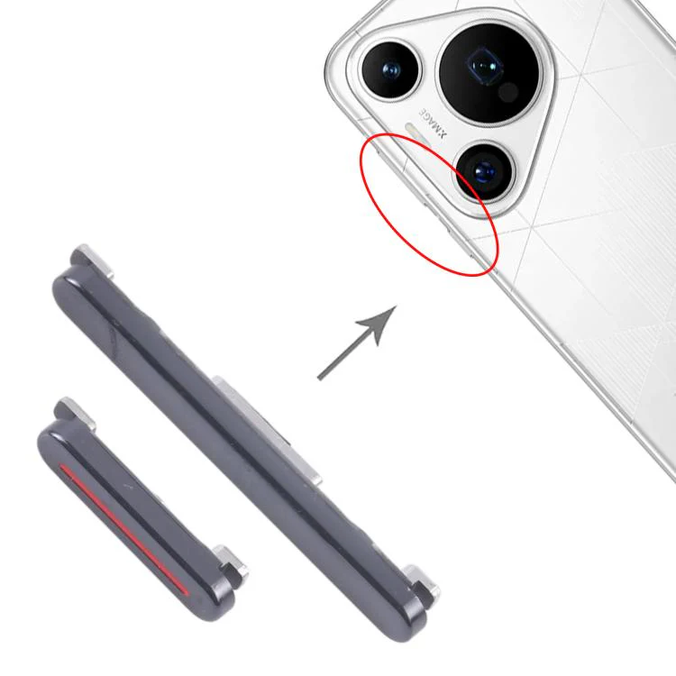 For Huawei Pura 70 Pro 10pairs Original Power Button and Volume Control Button (Black) - Image 4