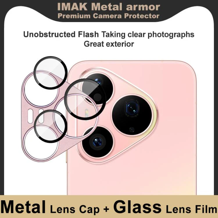 For Huawei Pura 90 Pro 5G IMAK Metal Armor Premium Camera Lens Protector Film(Pink) - Image 3