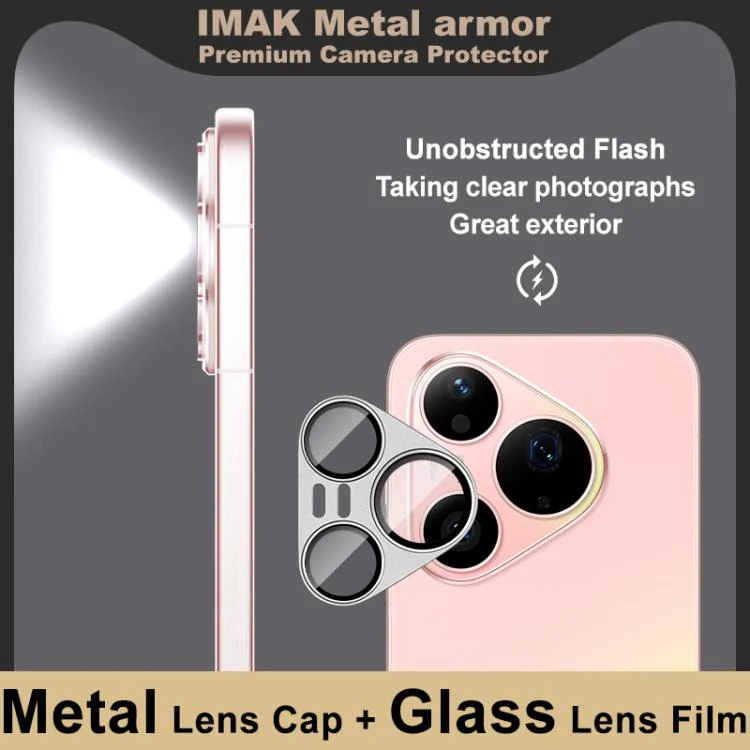For Huawei Pura 90 Pro 5G IMAK Metal Armor Premium Camera Lens Protector Film(Silver) - Image 2