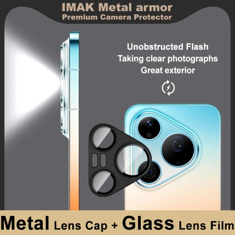 For Huawei Pura 90 Pro Max 5G IMAK Metal Armor Premium Camera Lens Protector Film(Black) - Image 2