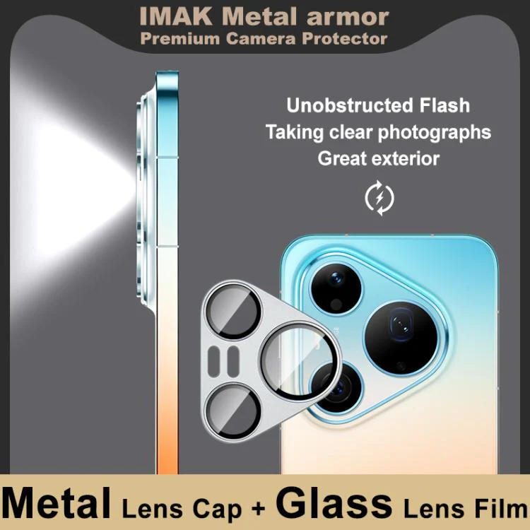 For Huawei Pura 90 Pro Max 5G IMAK Metal Armor Premium Camera Lens Protector Film(Silver) - Image 2