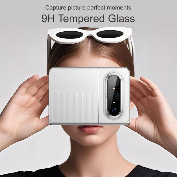 For Huawei Pura X Max IMAK Black Version HD Glass Rear Camera Lens Film, Self-positioning Version - Image 4