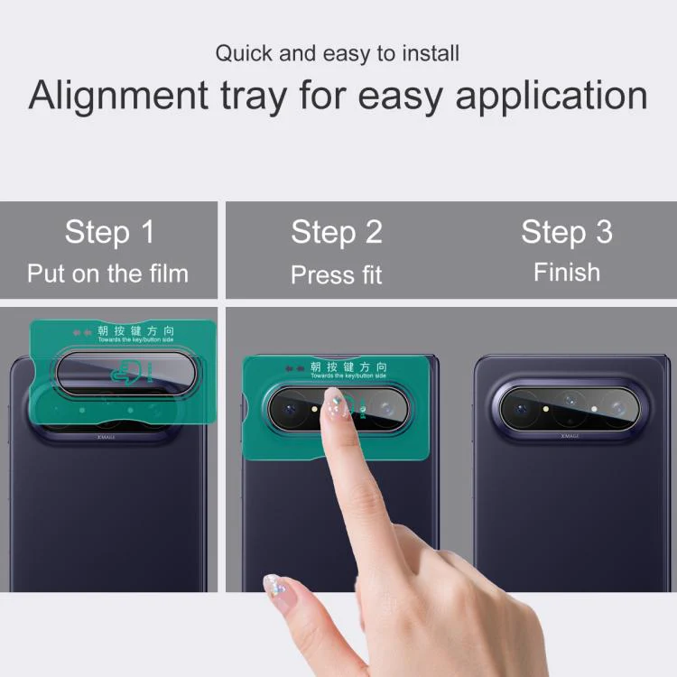 For Huawei Pura X Max IMAK HD Glass Rear Camera Lens Film, Self-positioning Version - Image 5