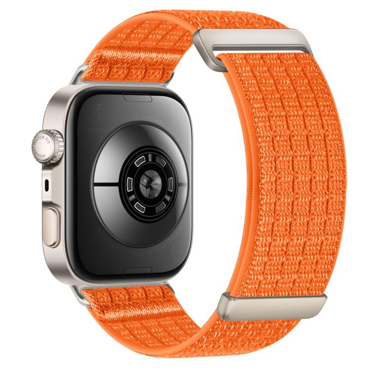 For Huawei Watch Fit 5 / Fit 5 Pro / Fit 4 Two Section Nylon Woven Breathable Hook And Loop Fastener Watch Band(Orange)