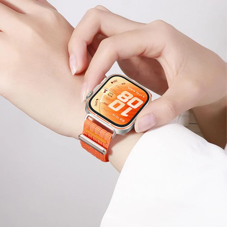 For Huawei Watch Fit 5 / Fit 5 Pro / Fit 4 Two Section Nylon Woven Breathable Hook And Loop Fastener Watch Band(Orange) - Image 6