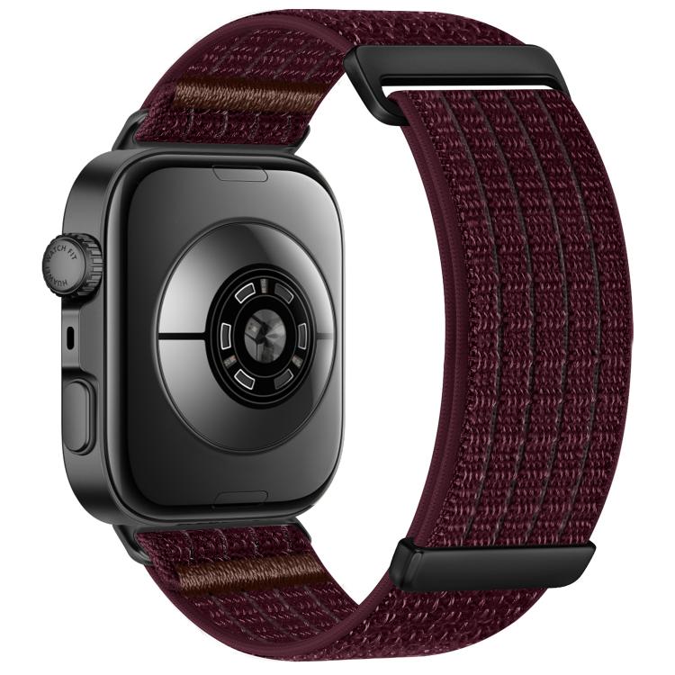 For Huawei Watch Fit 5 / Fit 5 Pro / Fit 4 xDfind Two Section Nylon Breathable Hook And Loop Fastener Watch Band(Plum)