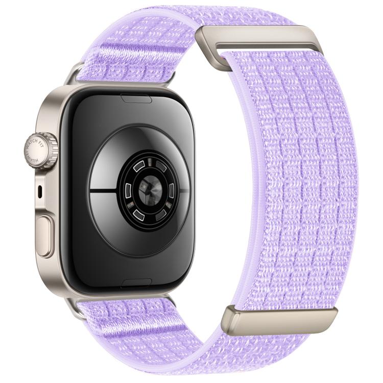 For Huawei Watch Fit 5 / Fit 5 Pro / Fit 4 xDfind Two Section Nylon Breathable Hook And Loop Fastener Watch Band(Purple)