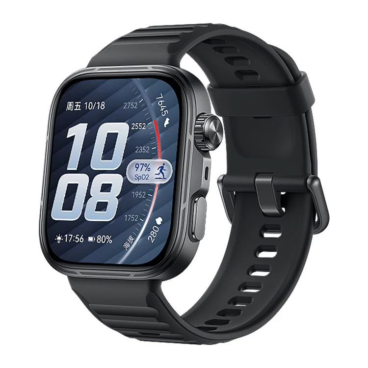 For Huawei Watch Fit 5 / Fit 5 Pro xDfind Sport Silicone Watch Band, Type:Black Buckle(Black)