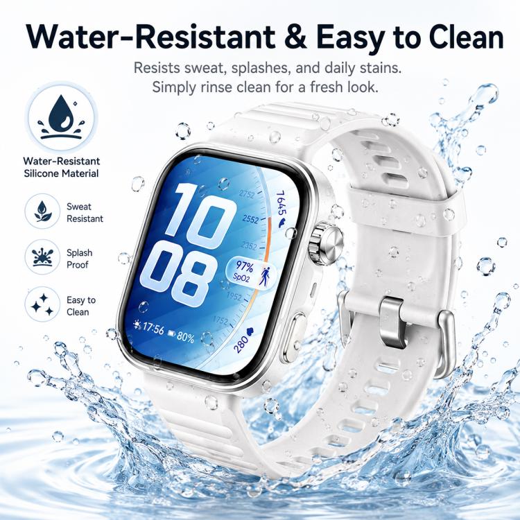 For Huawei Watch Fit 5 / Fit 5 Pro xDfind Sport Silicone Watch Band, Type:Black Buckle(Black) - Image 10