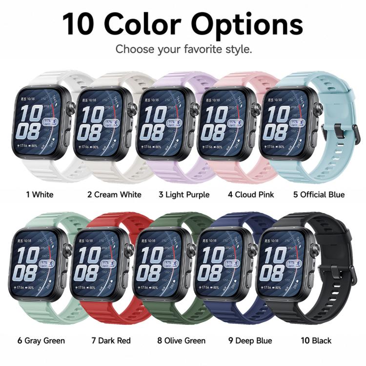 For Huawei Watch Fit 5 / Fit 5 Pro xDfind Sport Silicone Watch Band, Type:Black Buckle(Dark Blue) - Image 4