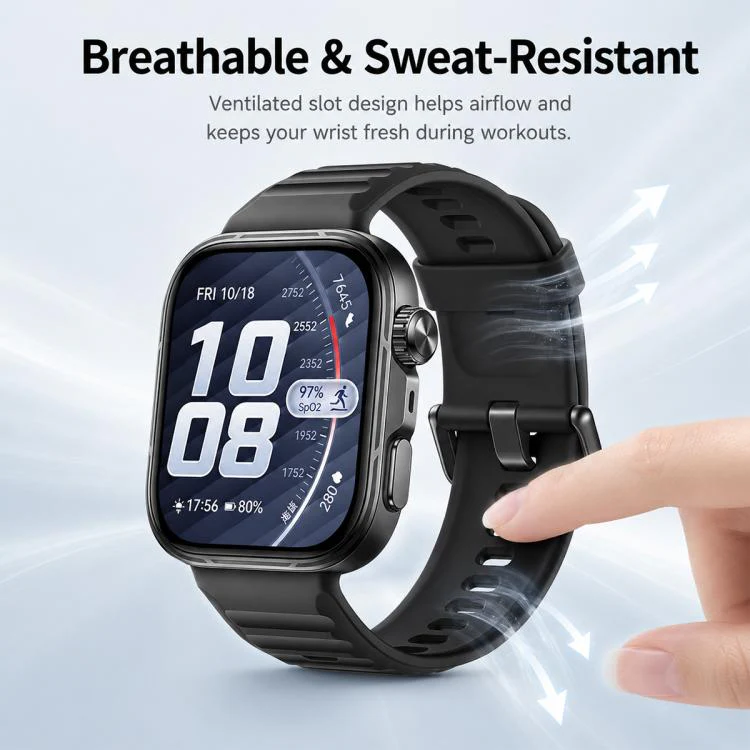 For Huawei Watch Fit 5 / Fit 5 Pro xDfind Sport Silicone Watch Band, Type:Black Buckle(Dark Blue) - Image 7