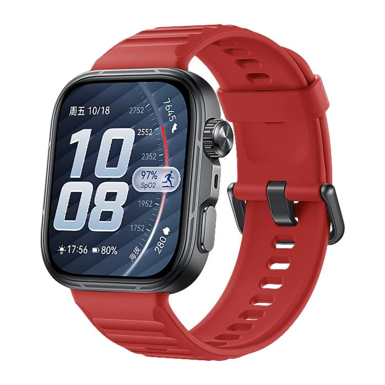 For Huawei Watch Fit 5 / Fit 5 Pro xDfind Sport Silicone Watch Band, Type:Black Buckle(Red)