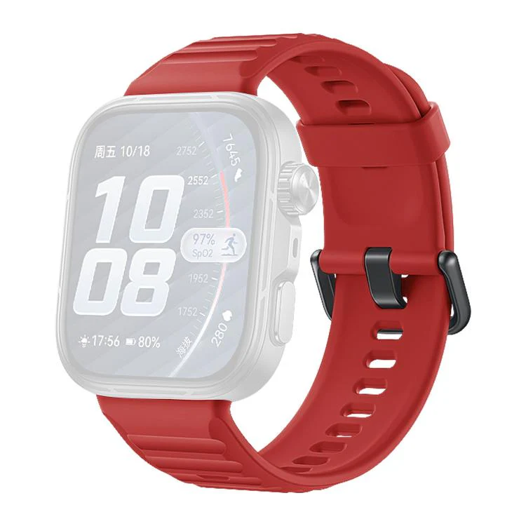 For Huawei Watch Fit 5 / Fit 5 Pro xDfind Sport Silicone Watch Band, Type:Black Buckle(Red) - Image 2