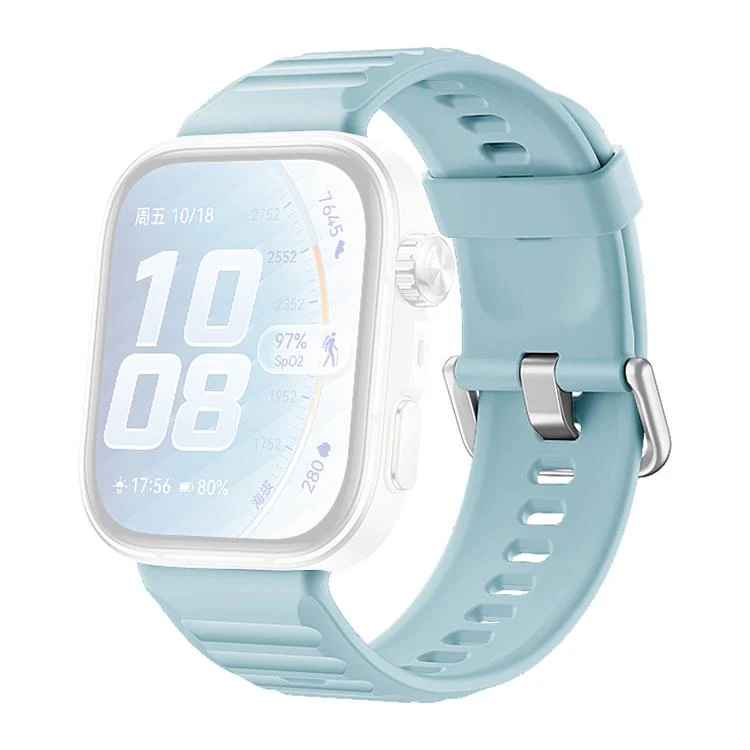 For Huawei Watch Fit 5 / Fit 5 Pro xDfind Sport Silicone Watch Band, Type:Silver Buckle(Official Blue) - Image 2