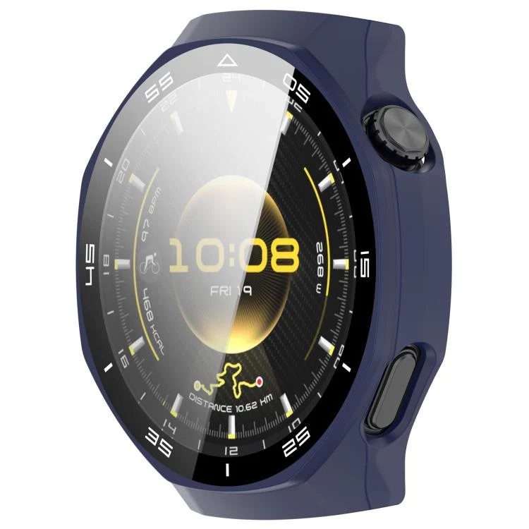 For Huawei Watch GT 6 Pro Tempered Glass Film Integrated PC Scale Watch Protective Cover(Midnight Blue) - Image 2