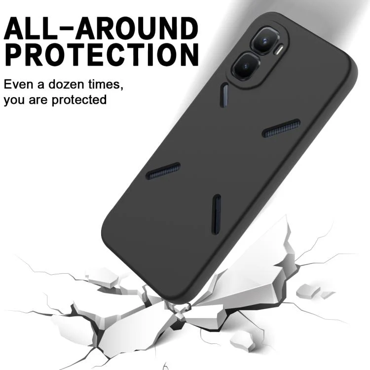 For Infinix GT 50 Pro 5G Solid Color Liquid Silicone Dropproof Full Coverage Phone Case(Black) - Image 5