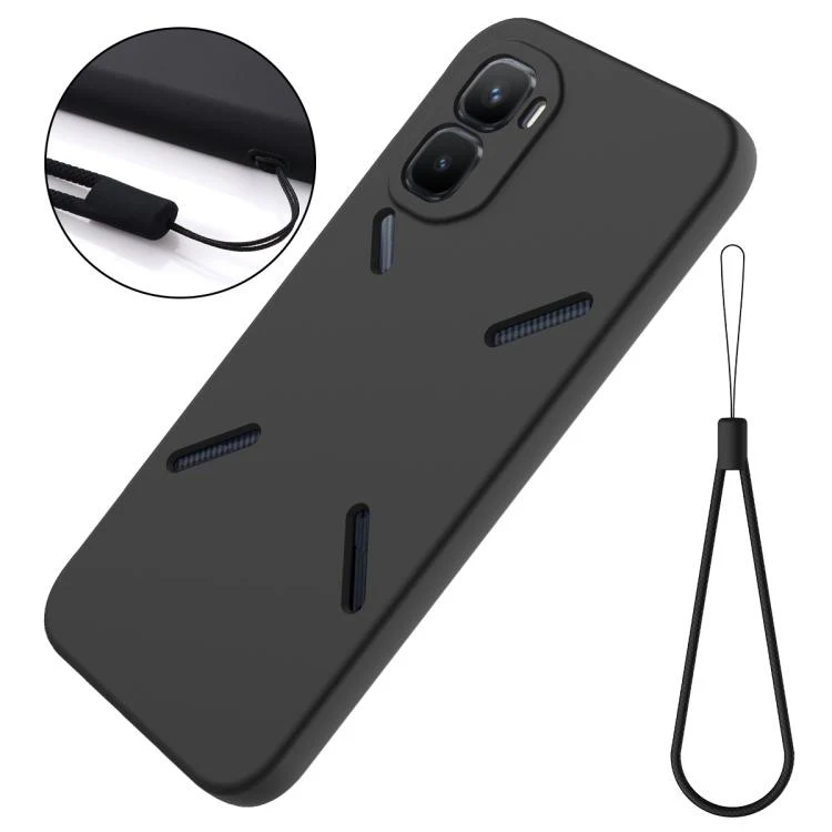 For Infinix GT 50 Pro 5G Solid Color Liquid Silicone Dropproof Full Coverage Phone Case(Black) - Image 7