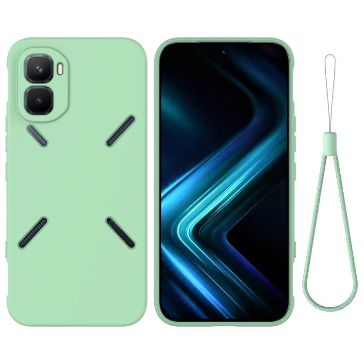 For Infinix GT 50 Pro 5G Solid Color Liquid Silicone Dropproof Full Coverage Phone Case(Green)