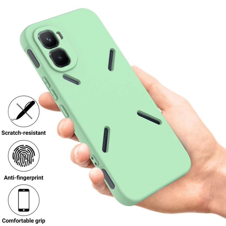 For Infinix GT 50 Pro 5G Solid Color Liquid Silicone Dropproof Full Coverage Phone Case(Green) - Image 2