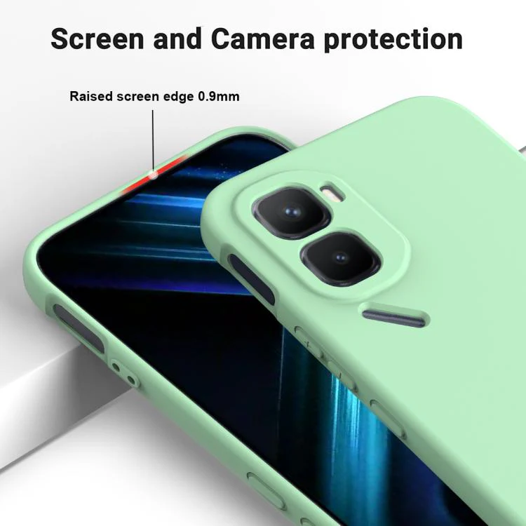For Infinix GT 50 Pro 5G Solid Color Liquid Silicone Dropproof Full Coverage Phone Case(Green) - Image 4