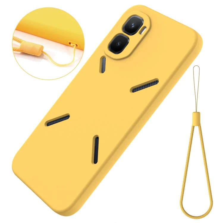 For Infinix GT 50 Pro 5G Solid Color Liquid Silicone Dropproof Full Coverage Phone Case(Yellow) - Image 7