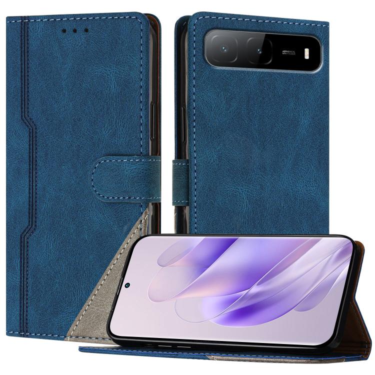 For Infinix Hot 60i 5G Color Matching Buckle Clasp Vegan Leather Phone Case(Blue)