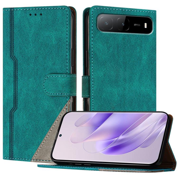 For Infinix Hot 60i 5G Color Matching Buckle Clasp Vegan Leather Phone Case(Green)