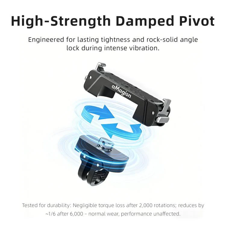 For Insta360 GO Ultra AMagisn 360-Degree Rotatable Metal Magnetic Quick-Release Mount With 1/4-Inch Thread And 2-Prong Base(Black) - Image 4