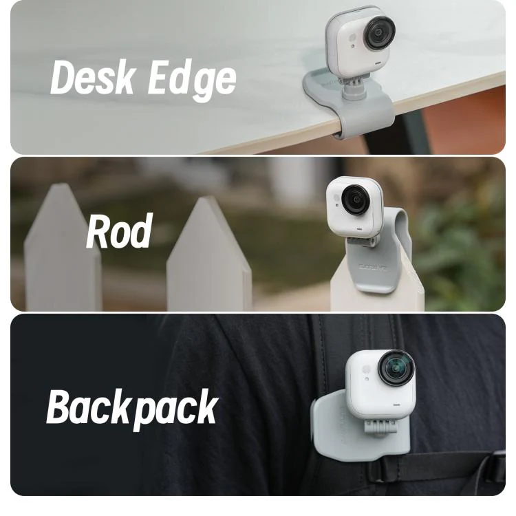 For Insta360 GO Ultra Sunnylife Magnetic Car Sun Visor Mount Action Camera Holder 360 Rotating 180 Tilt Sun Visor Holder (Grey) - Image 12