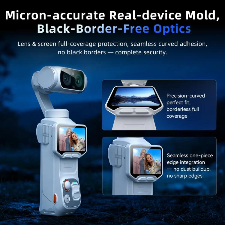 For Insta360 Luna Ultra aMagisn AR Tempered Glass Screen and Lens Protector 2 Sets - Image 9