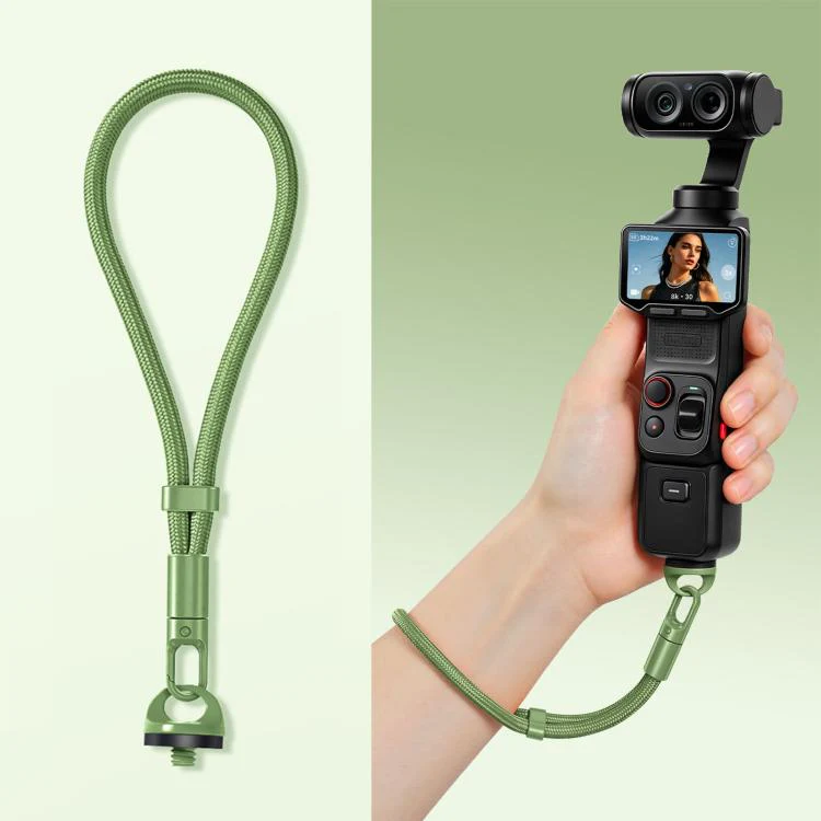 For Insta360 Luna Ultra Anti-Loss Self-Locking Adjustable Camera Wrist Lanyard(Matcha Green)