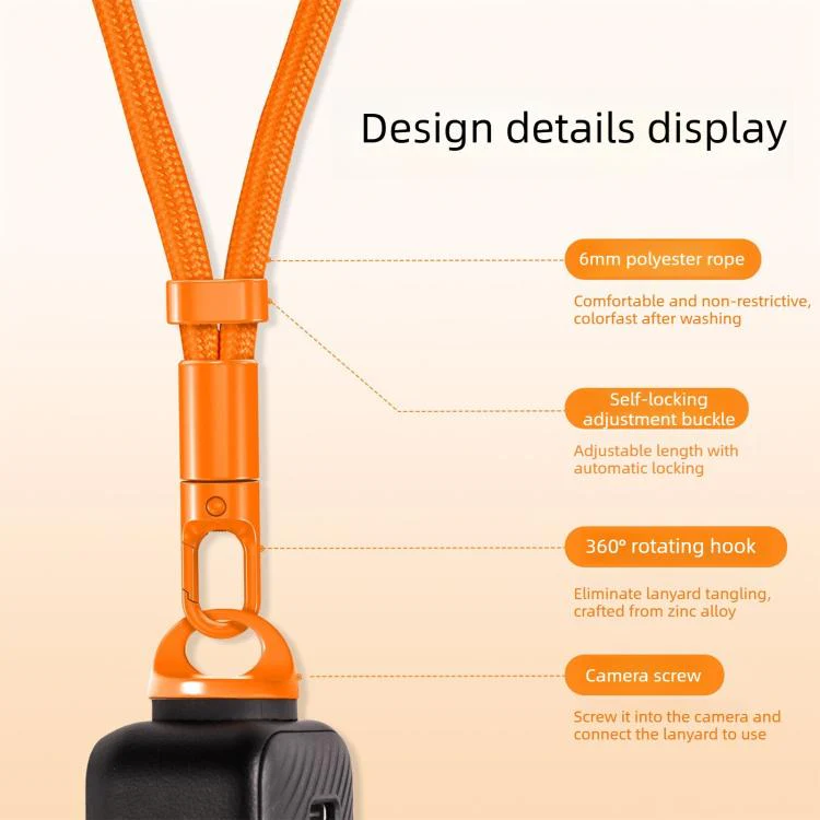 For Insta360 Luna Ultra Anti-Loss Self-Locking Adjustable Camera Wrist Lanyard(Matcha Green) - Image 6