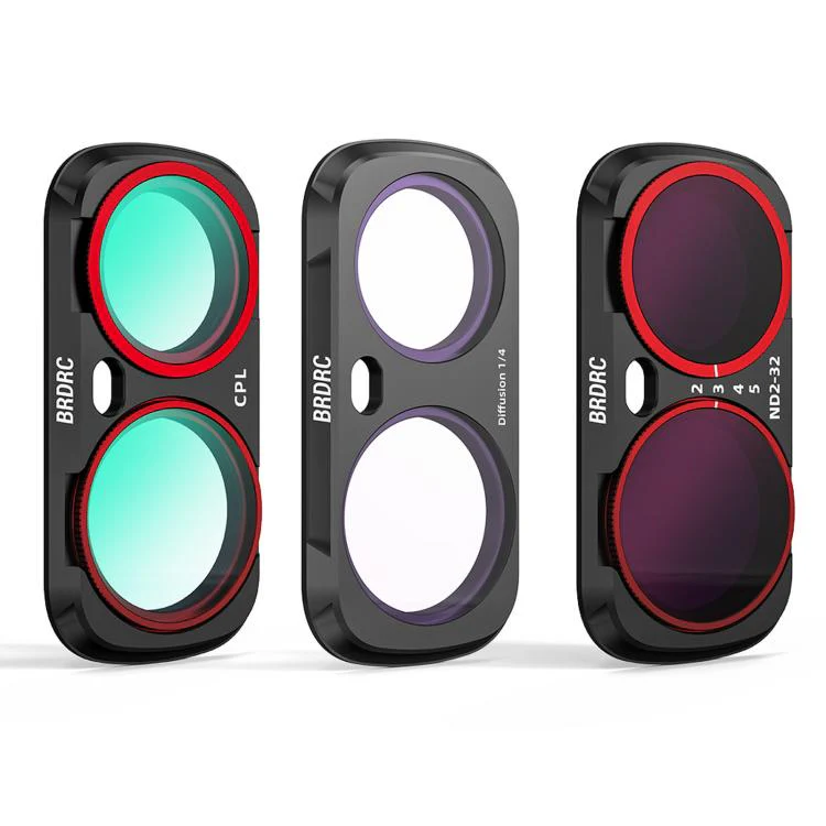 For Insta360 Luna Ultra BRDRC Filter Accessories, Specification: 3pcs /Set CPL + Black Soft + Adjustable VND